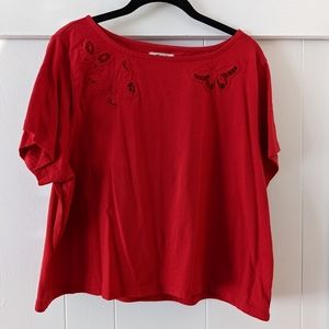 Madewell Cropped Butterfly Top